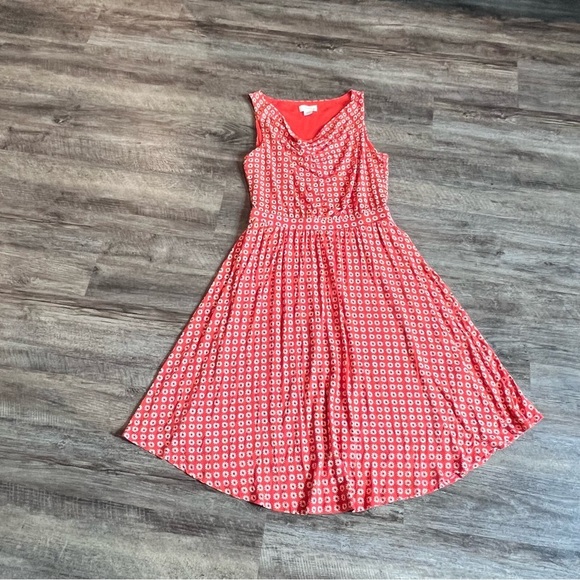 Anthropologie Maeve Floral Draped Neck Brianne Dress - Picture 2 of 8